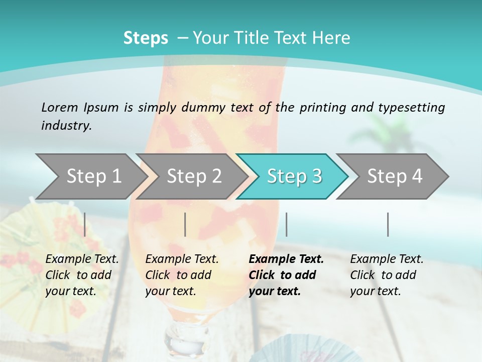 Fruity Milk Beverage PowerPoint Template