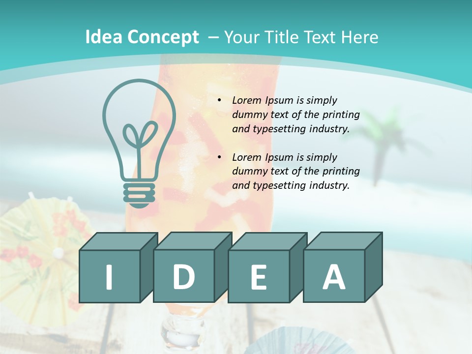 Fruity Milk Beverage PowerPoint Template