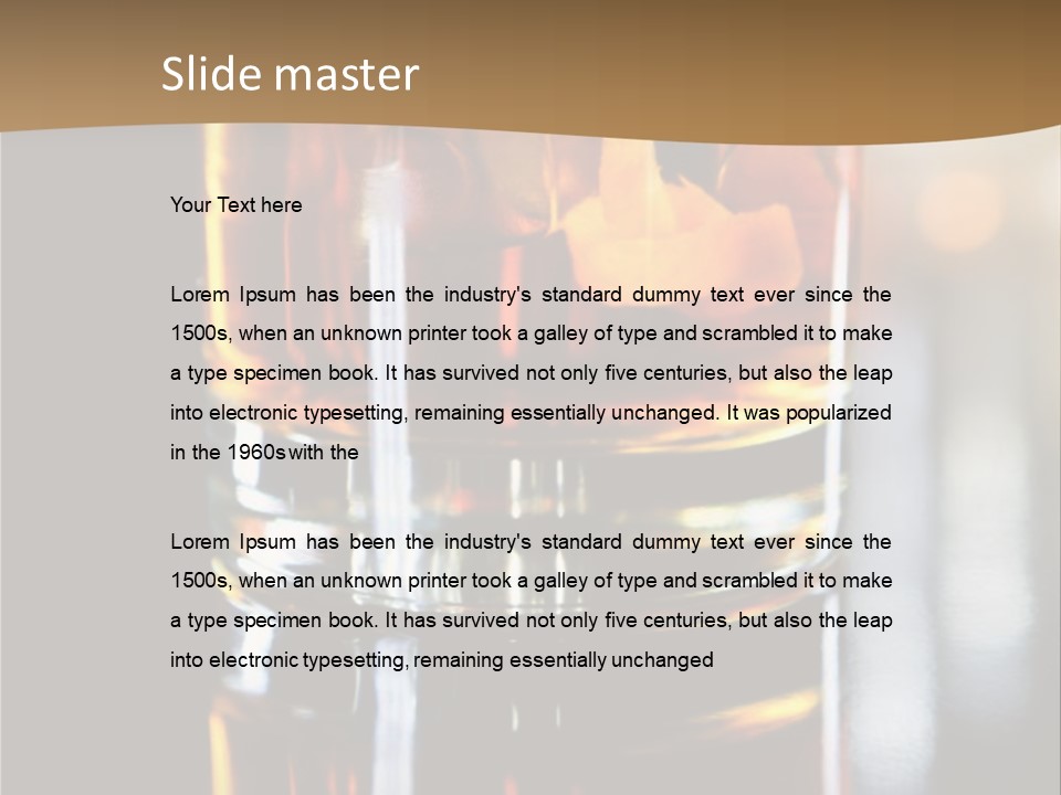 Vibrant Alcoholic Orange PowerPoint Template