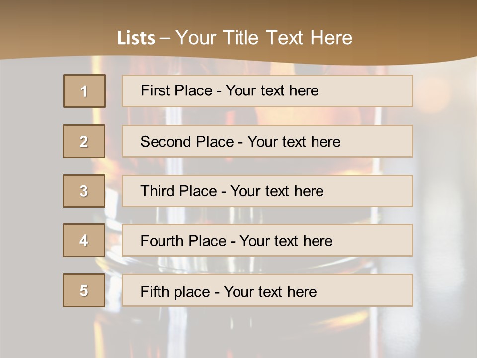 Vibrant Alcoholic Orange PowerPoint Template