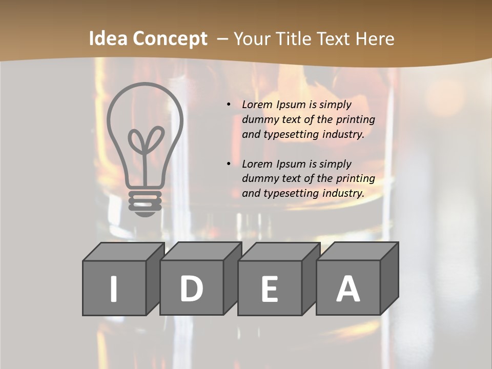 Vibrant Alcoholic Orange PowerPoint Template