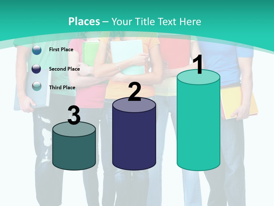 Beautiful Group Girl PowerPoint Template