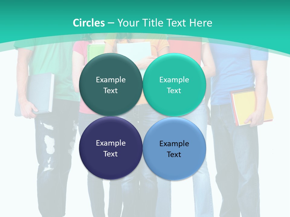 Beautiful Group Girl PowerPoint Template