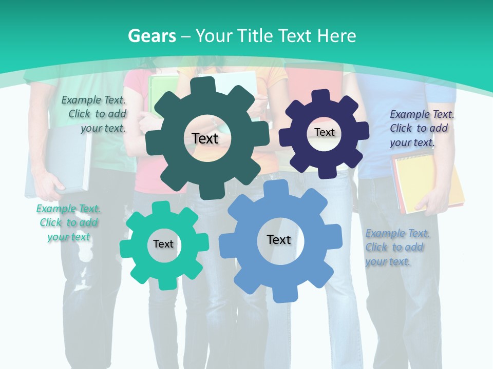 Beautiful Group Girl PowerPoint Template