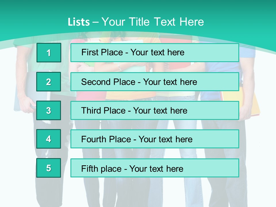 Beautiful Group Girl PowerPoint Template