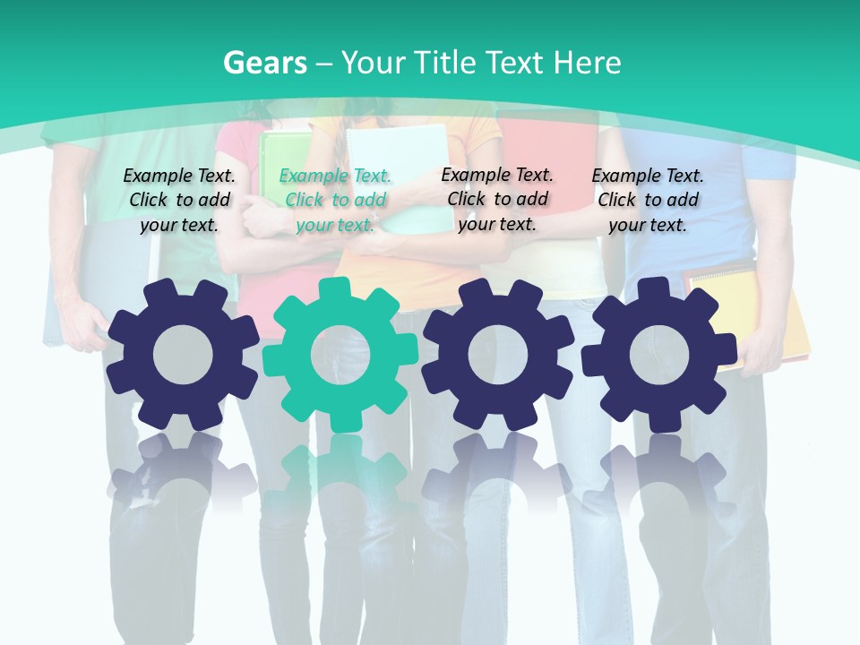 Beautiful Group Girl PowerPoint Template