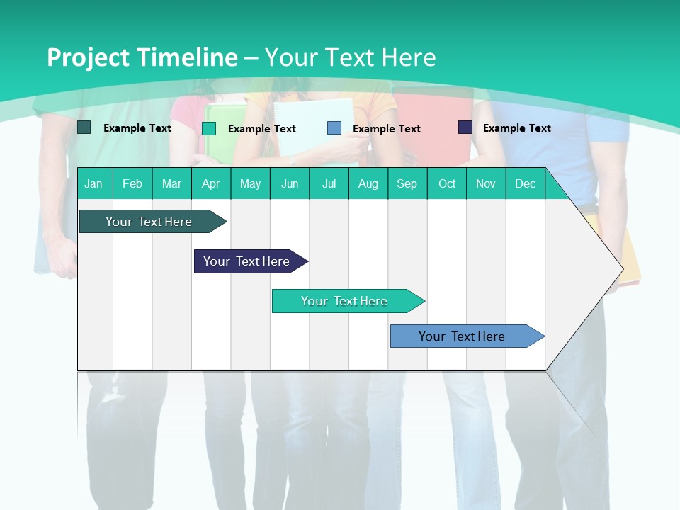 Beautiful Group Girl PowerPoint Template