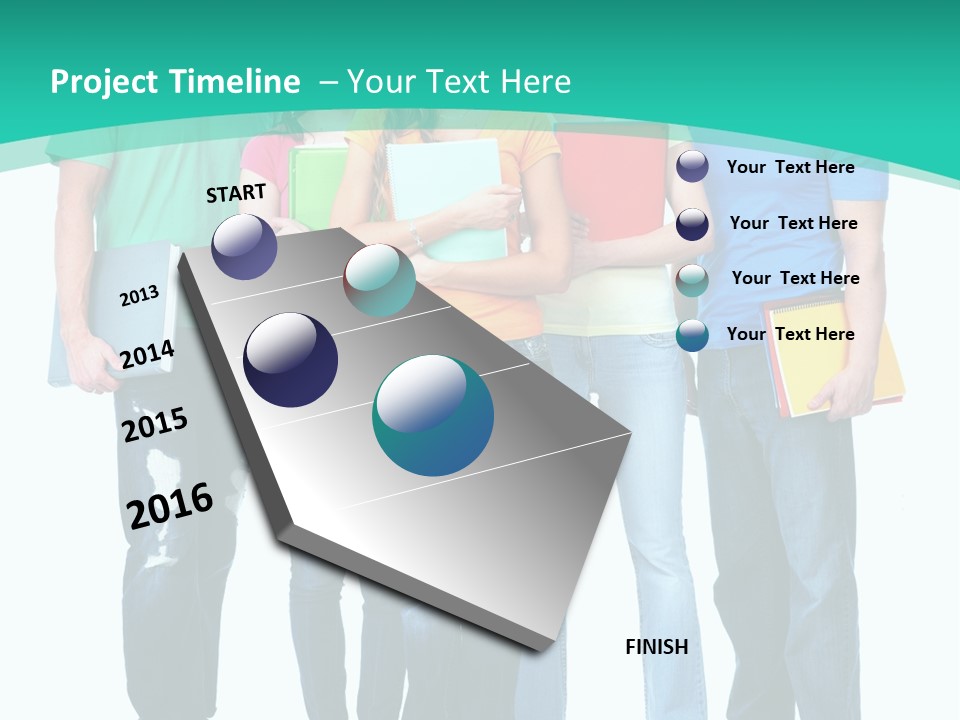 Beautiful Group Girl PowerPoint Template