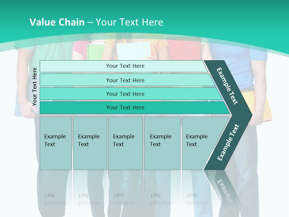 Beautiful Group Girl PowerPoint Template