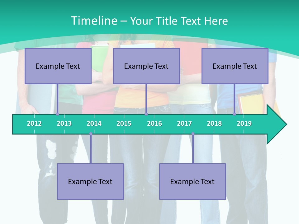 Beautiful Group Girl PowerPoint Template