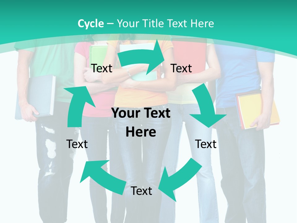 Beautiful Group Girl PowerPoint Template