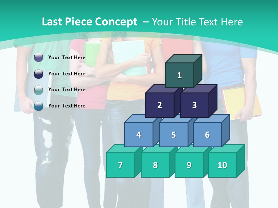 Beautiful Group Girl PowerPoint Template