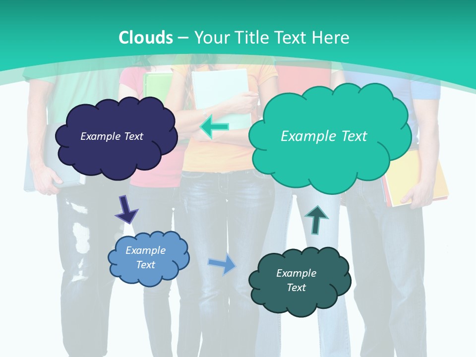 Beautiful Group Girl PowerPoint Template