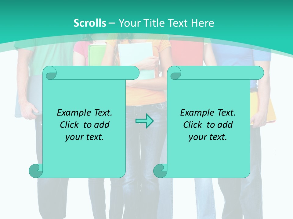 Beautiful Group Girl PowerPoint Template