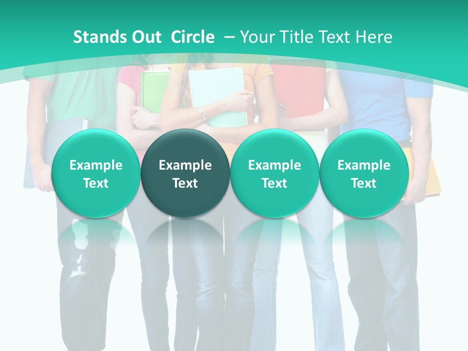 Beautiful Group Girl PowerPoint Template