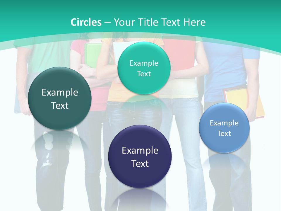 Beautiful Group Girl PowerPoint Template