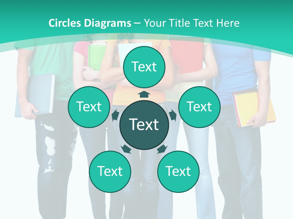 Beautiful Group Girl PowerPoint Template