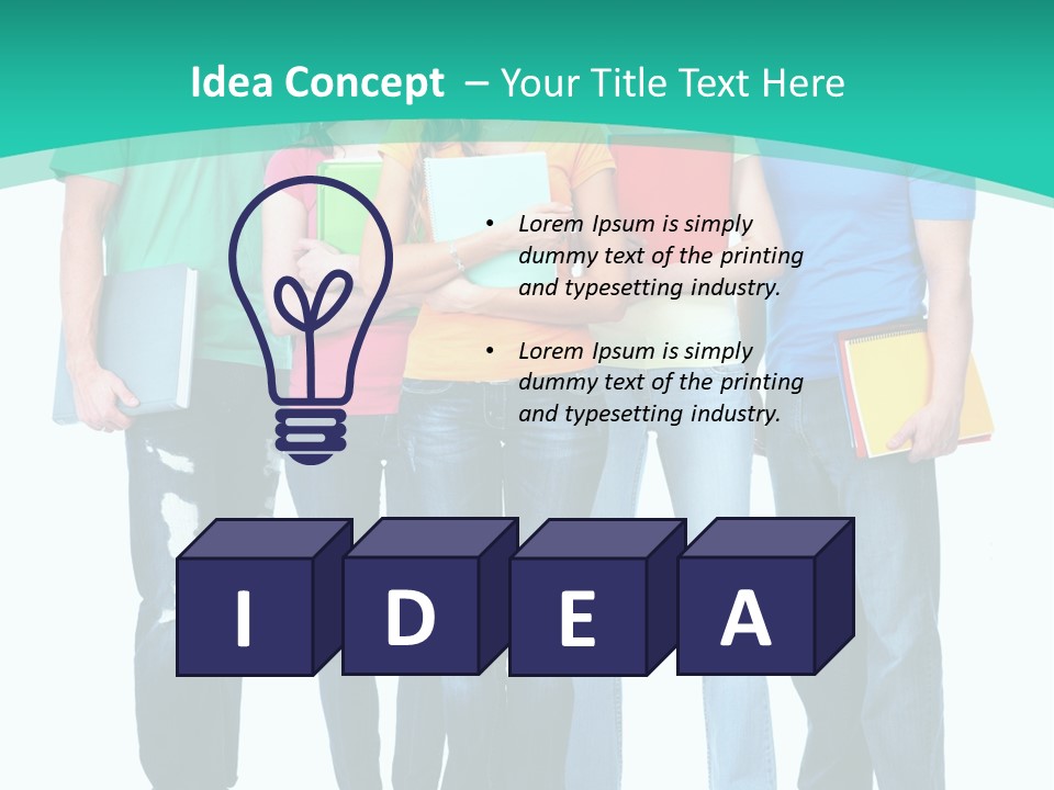 Beautiful Group Girl PowerPoint Template