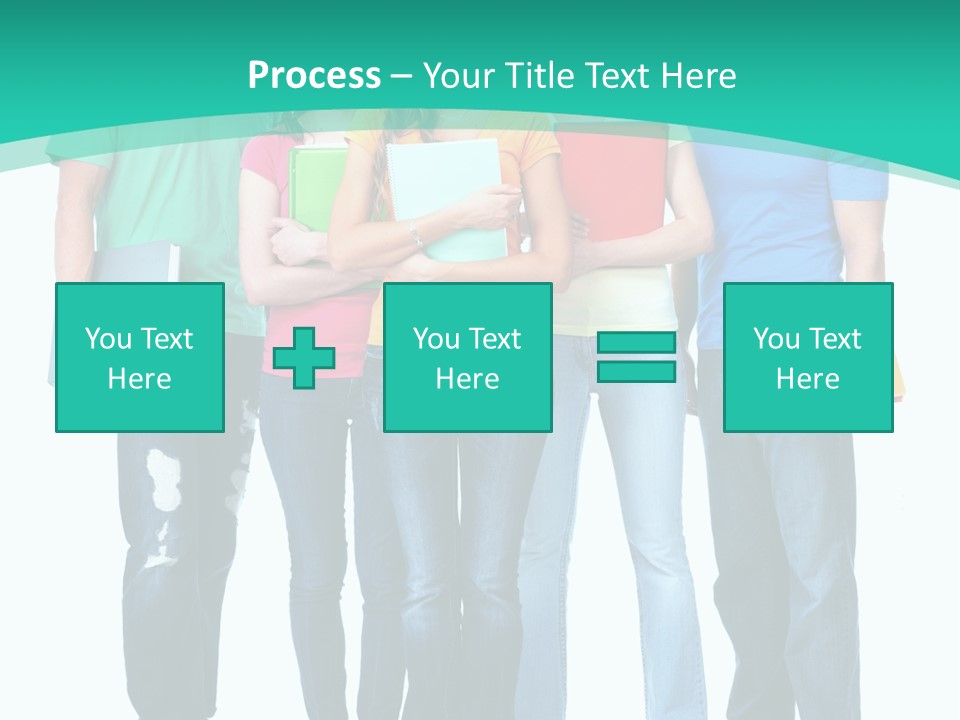 Beautiful Group Girl PowerPoint Template