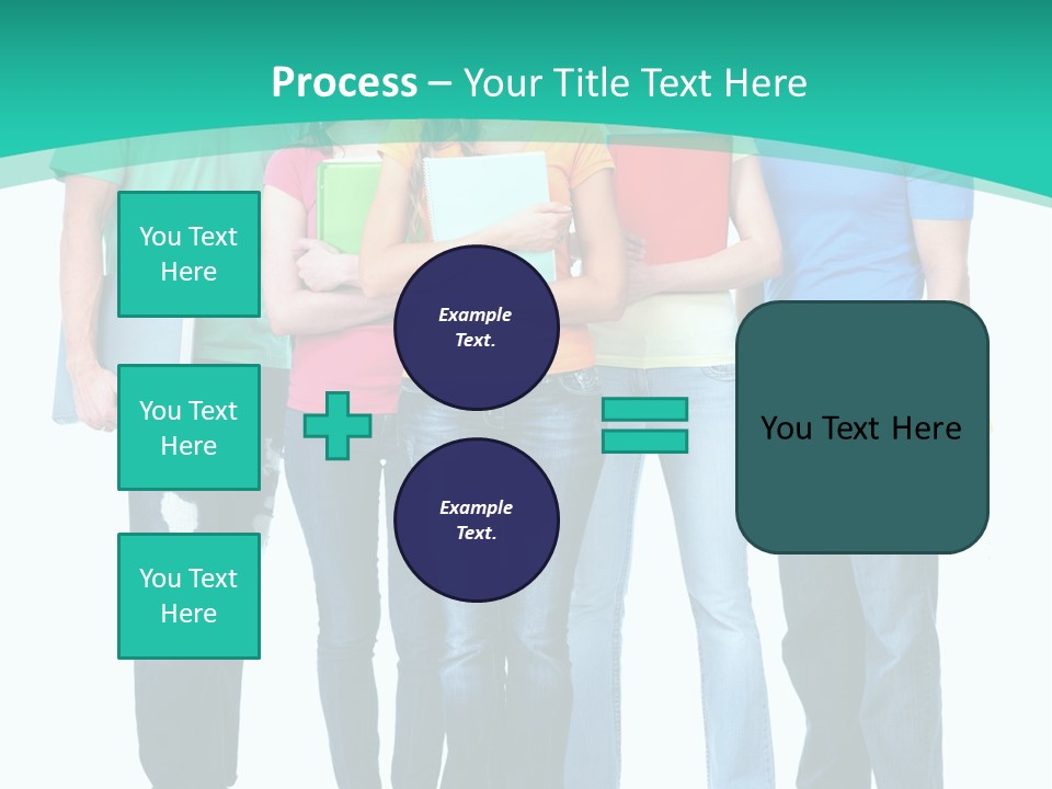 Beautiful Group Girl PowerPoint Template