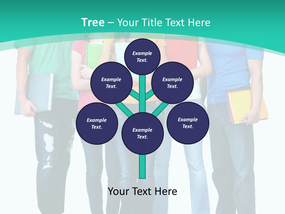 Beautiful Group Girl PowerPoint Template