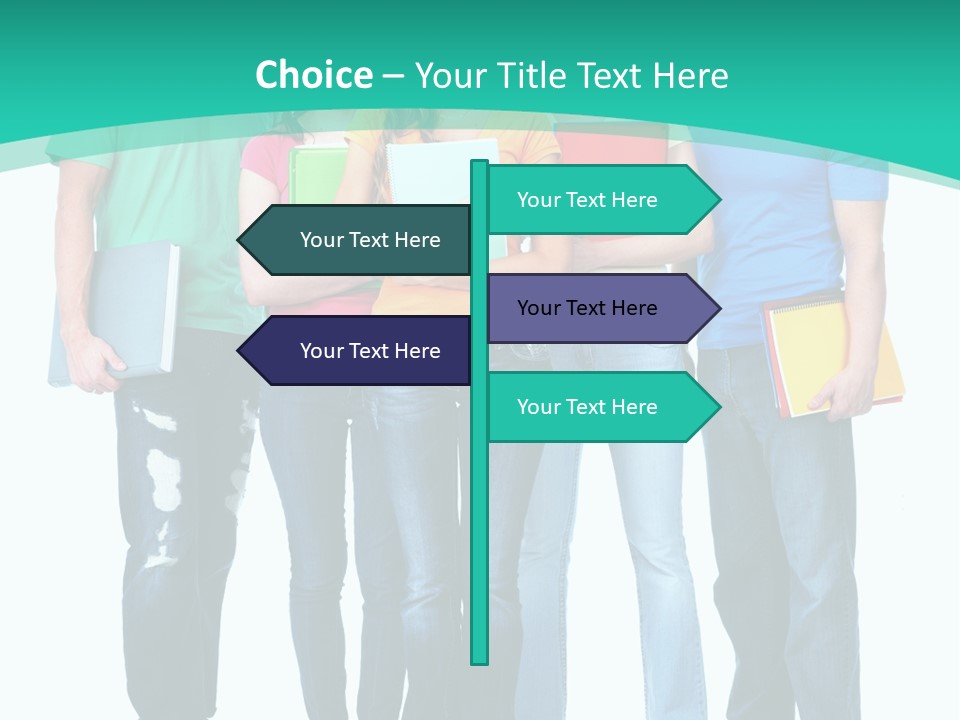 Beautiful Group Girl PowerPoint Template