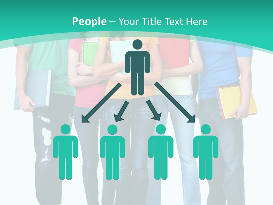 Beautiful Group Girl PowerPoint Template