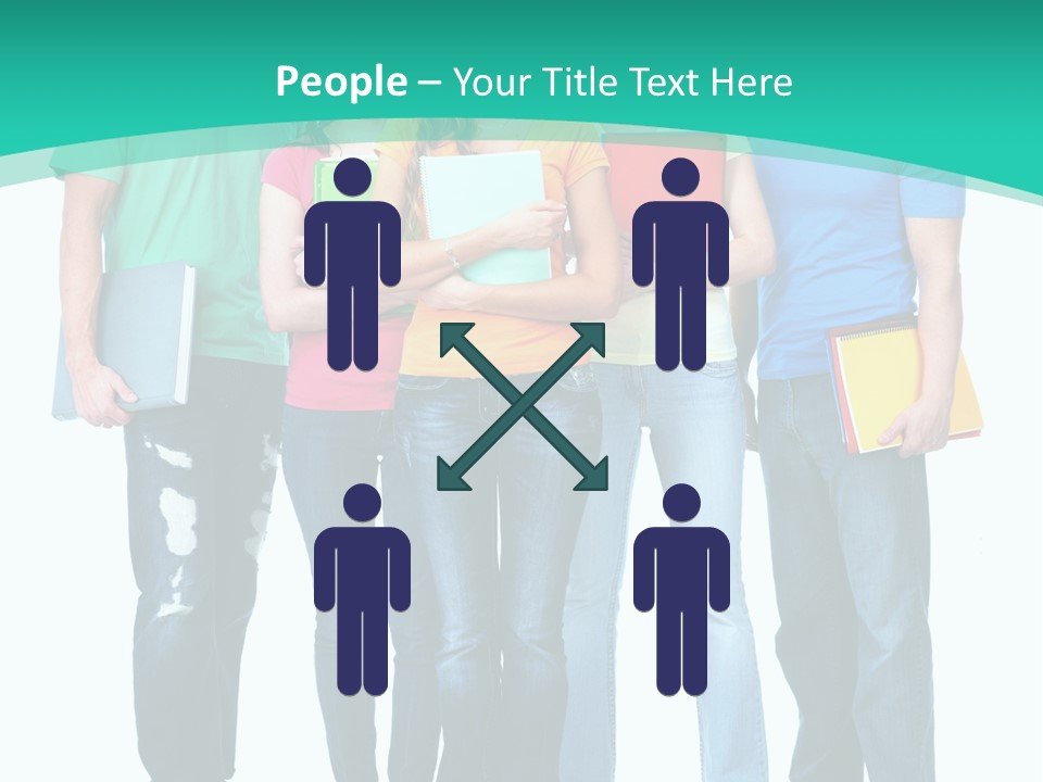 Beautiful Group Girl PowerPoint Template