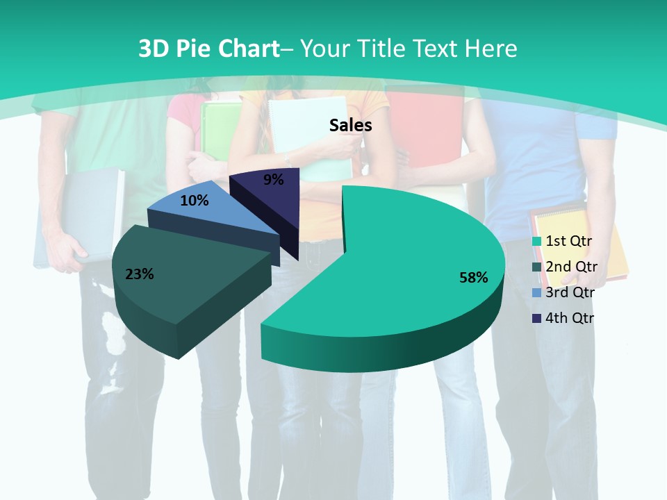 Beautiful Group Girl PowerPoint Template
