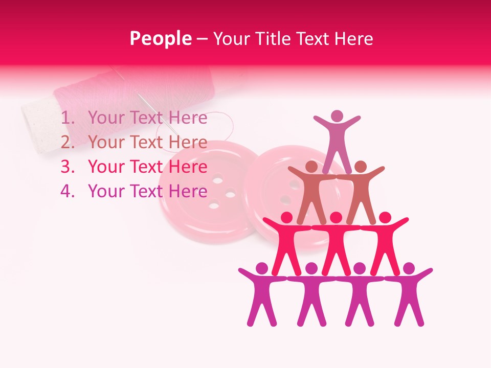 Group Plastic Handiwork PowerPoint Template