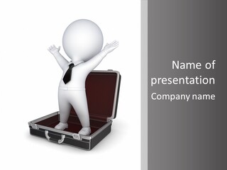 Excellence Lock Suitcase PowerPoint Template