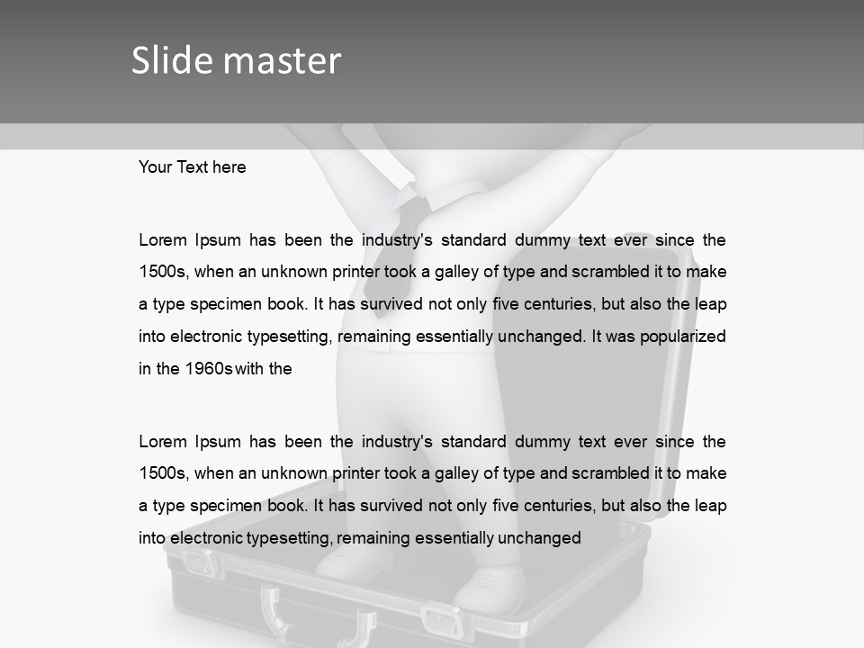Excellence Lock Suitcase PowerPoint Template
