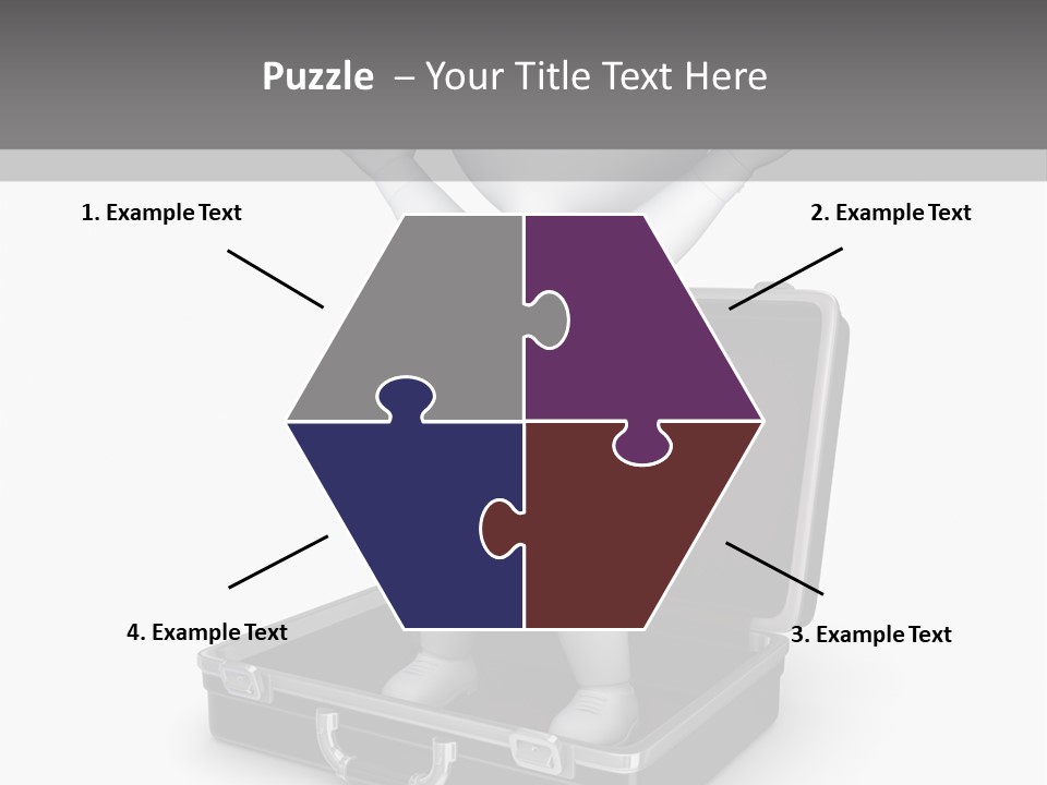 Excellence Lock Suitcase PowerPoint Template