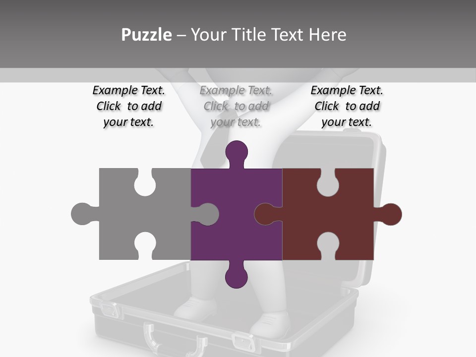 Excellence Lock Suitcase PowerPoint Template