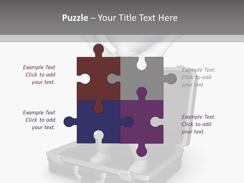 Excellence Lock Suitcase PowerPoint Template