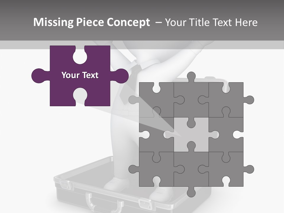 Excellence Lock Suitcase PowerPoint Template