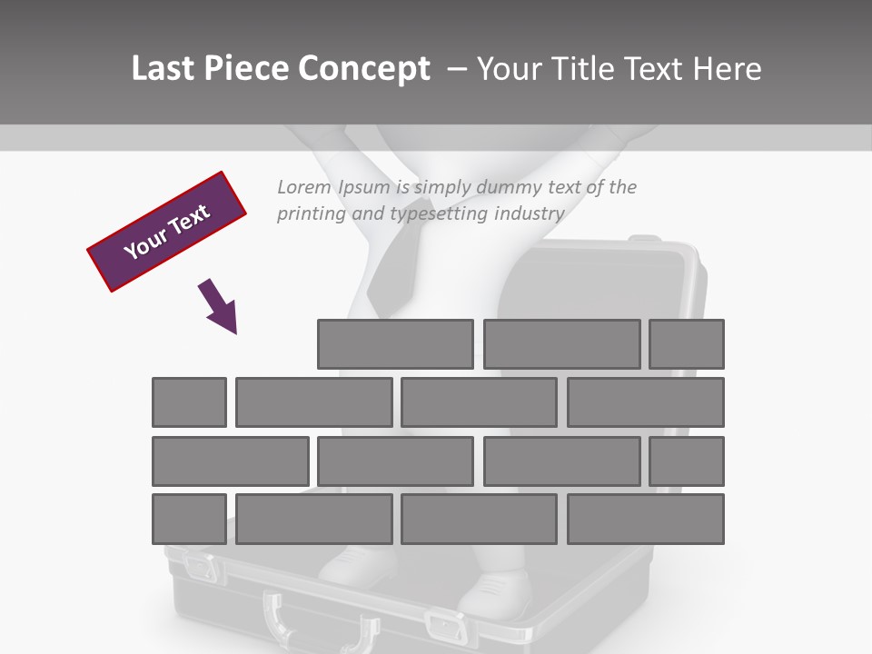Excellence Lock Suitcase PowerPoint Template