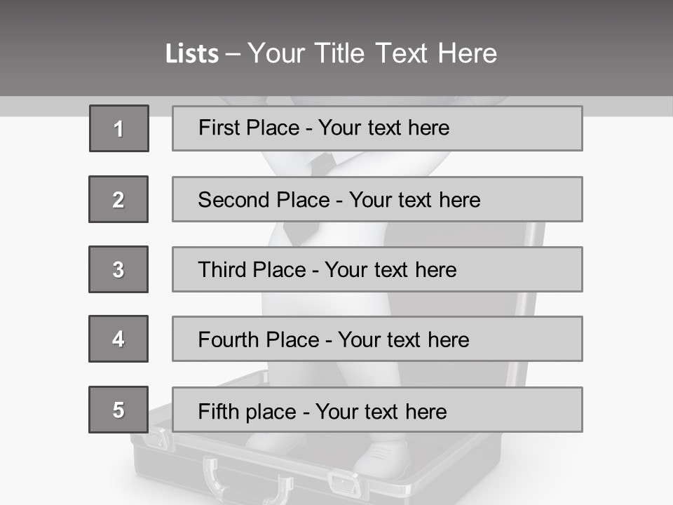 Excellence Lock Suitcase PowerPoint Template