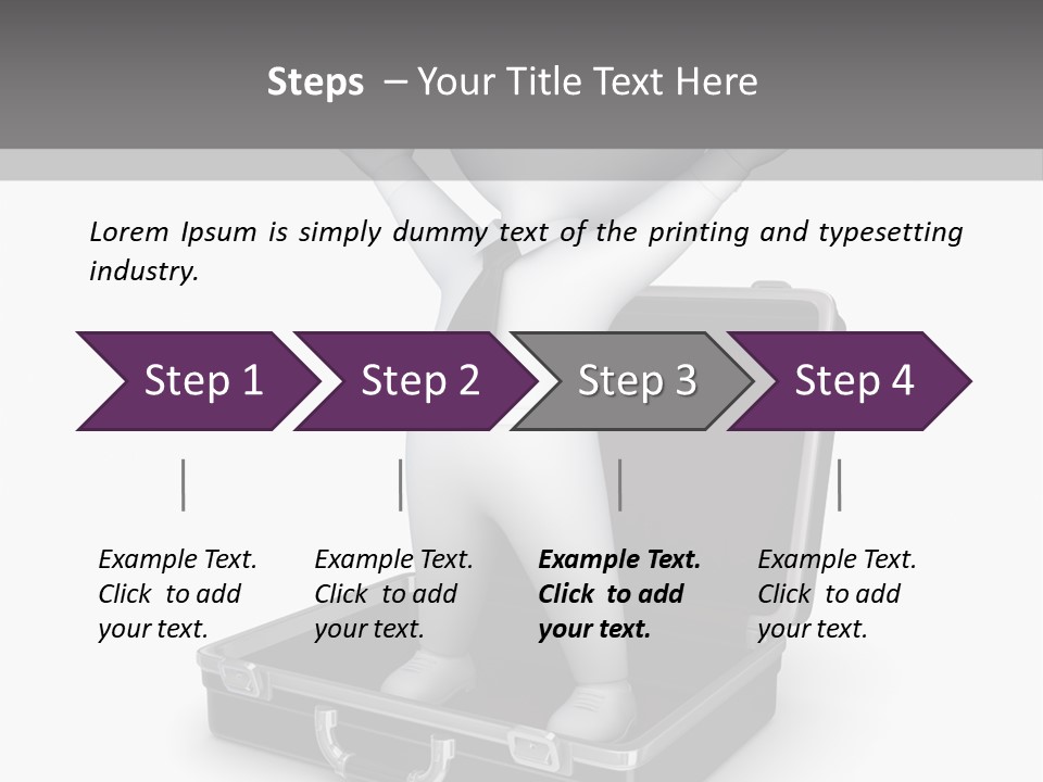 Excellence Lock Suitcase PowerPoint Template