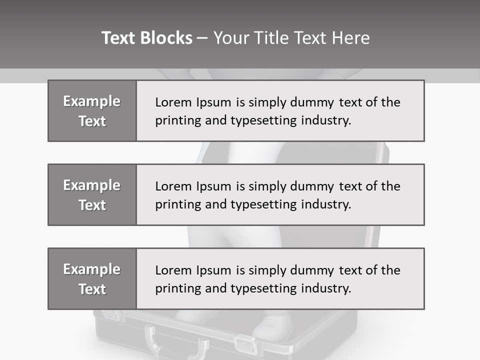 Excellence Lock Suitcase PowerPoint Template