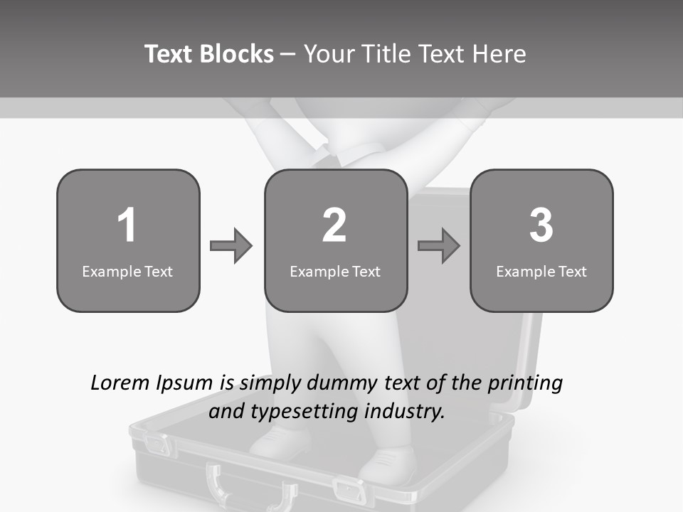 Excellence Lock Suitcase PowerPoint Template