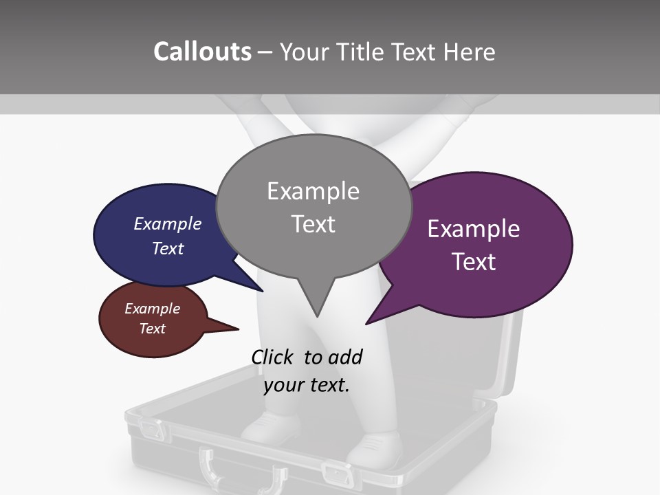 Excellence Lock Suitcase PowerPoint Template