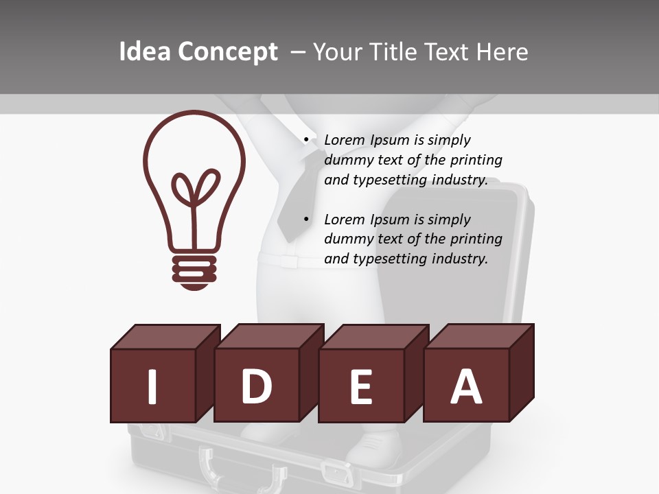 Excellence Lock Suitcase PowerPoint Template