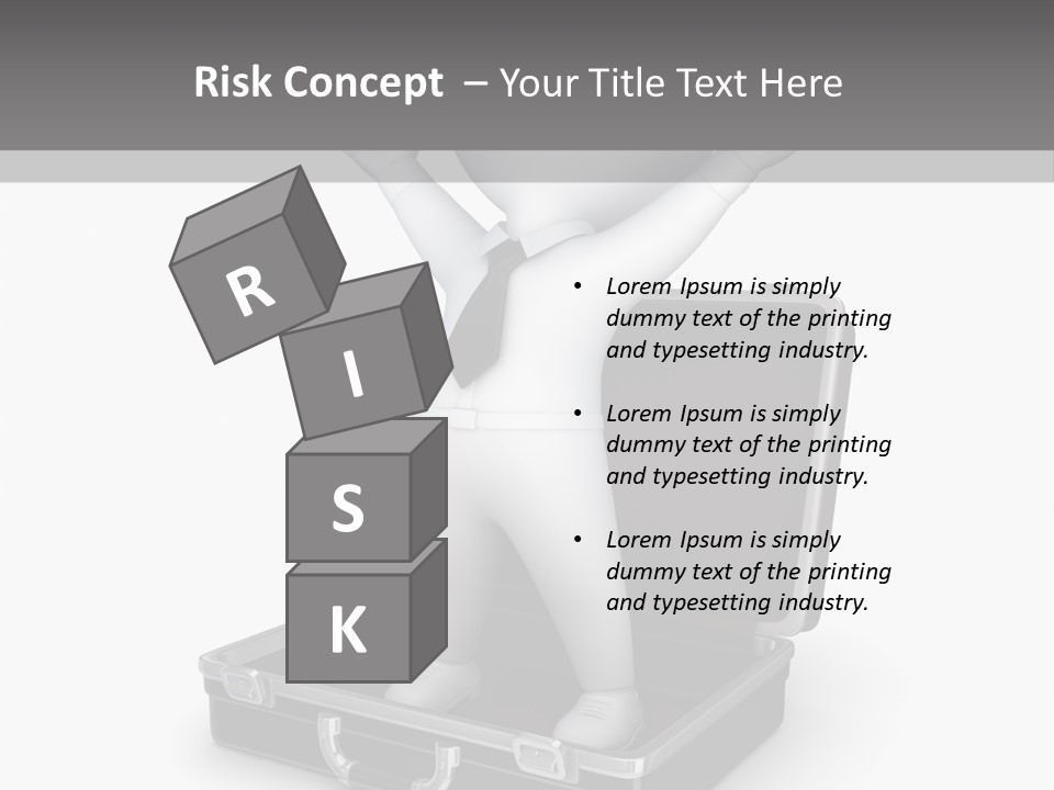 Excellence Lock Suitcase PowerPoint Template