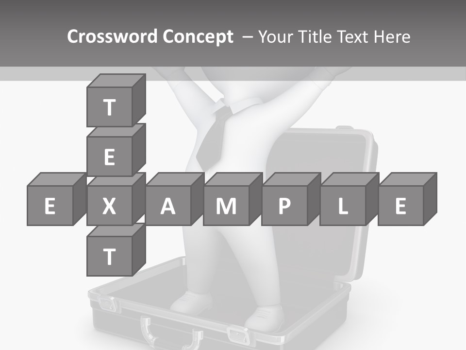 Excellence Lock Suitcase PowerPoint Template