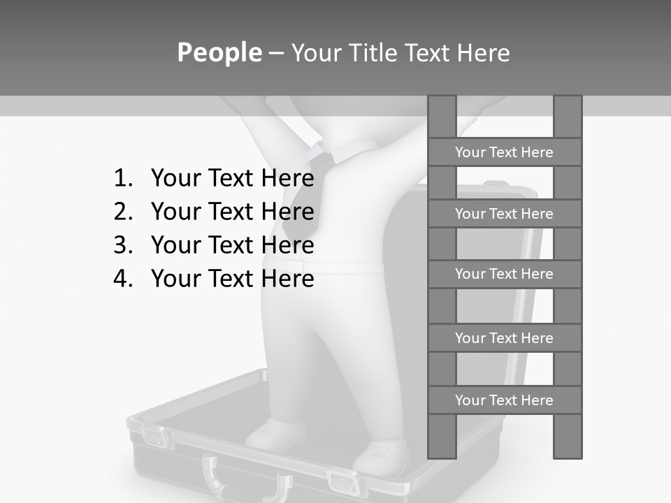 Excellence Lock Suitcase PowerPoint Template