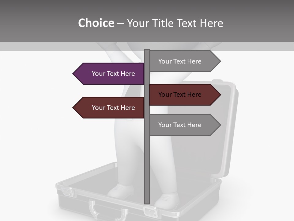 Excellence Lock Suitcase PowerPoint Template