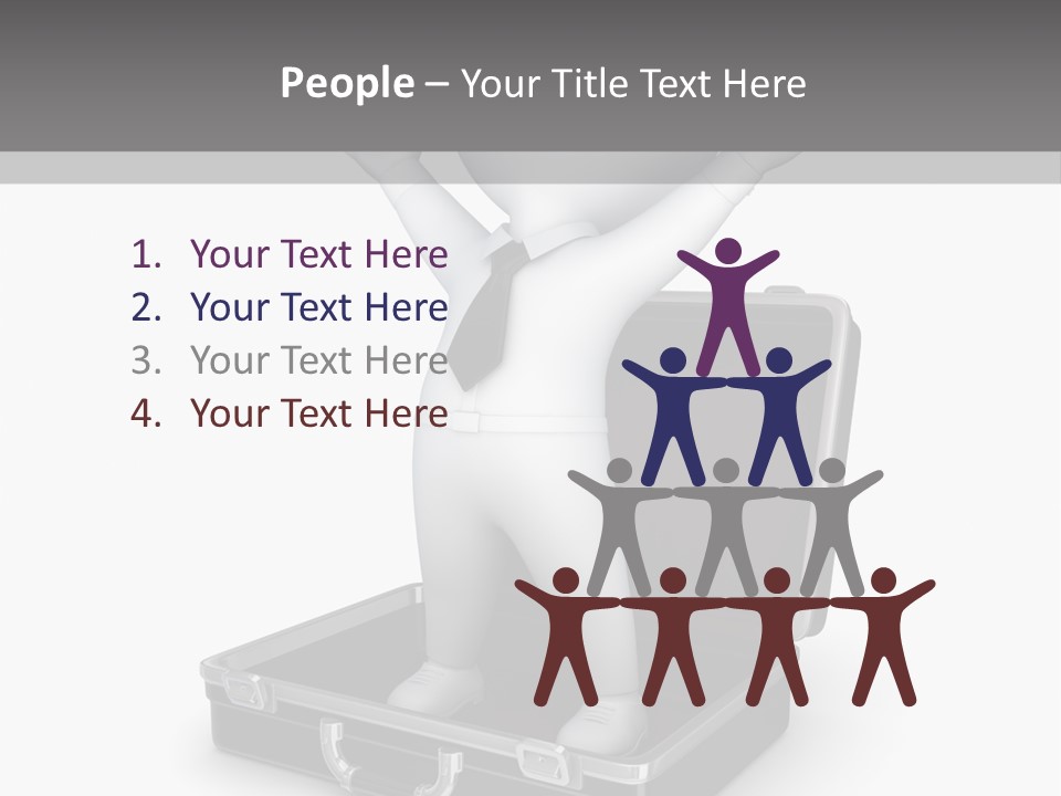 Excellence Lock Suitcase PowerPoint Template