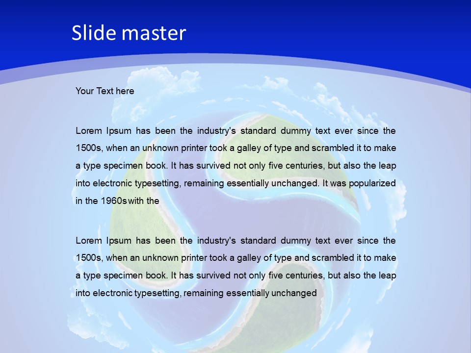 White Copyspace Piece PowerPoint Template