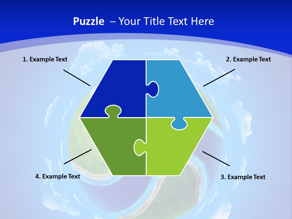 White Copyspace Piece PowerPoint Template